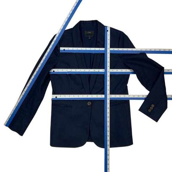 J. Crew Navy linen Jacket. - Picture 5 of 12